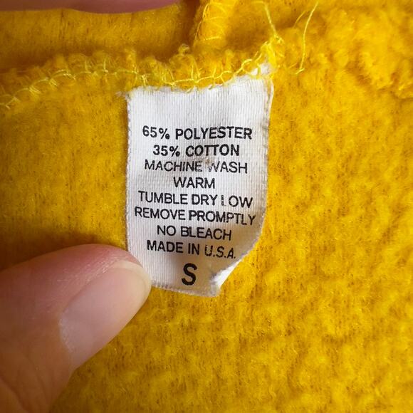 Yellow San Diego Pacific Beach Fleece Zip Up Hooded Jacket Size S - Picture 4 of 7